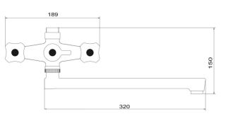 Смеситель для ванны с душем РМС PL4-140P белый